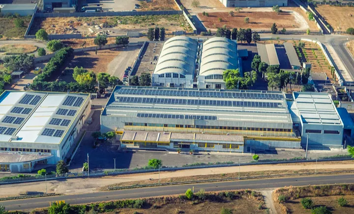 Lo stabilimento del Gruppo Barbetta visto dall’alto