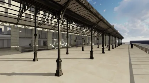 Rendering di un progetto di riqualificazione urbana a Lecce